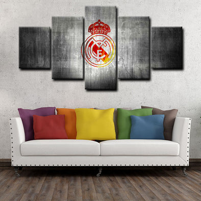 custom 5 panel wall art Real Madrid CF home decor1214 (1)