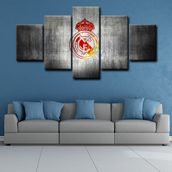 custom 5 panel wall art Real Madrid CF home decor1214 (2)