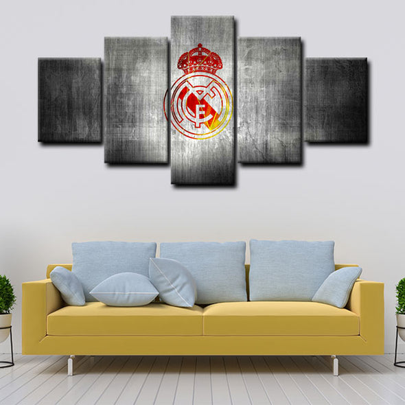 custom 5 panel wall art Real Madrid CF home decor1214 (4)