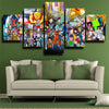 custom 5 panel wall art dragon ball all characters home decor picture-1937 (3)