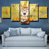 custom 5 panel wall art dragon ball angry Goten yellow home decor-2030 (2)