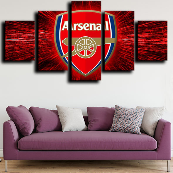 custom 5 panel wall art prints Arsenal Logo Red decor picture-1230 (4)
