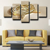custom 5 panel wall art prints Blue Jackets Logo Gold decor picture-1209 (3)