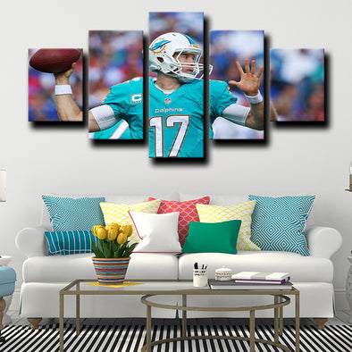 custom 5 panel wall art prints Miami Dolphins Tannehill home decor-1220 (1)