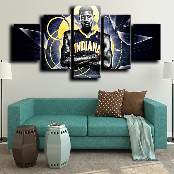 custom 5 panel wall art prints Pacers mvp george decor picture-1210 (3)