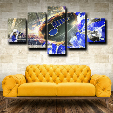 custom 5 panel wall art prints St. Louis Blues Logo home decor-1222 (1)