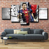 custom 5 piece canvas art prints Barcelona Messi wall picture-1217 (1)