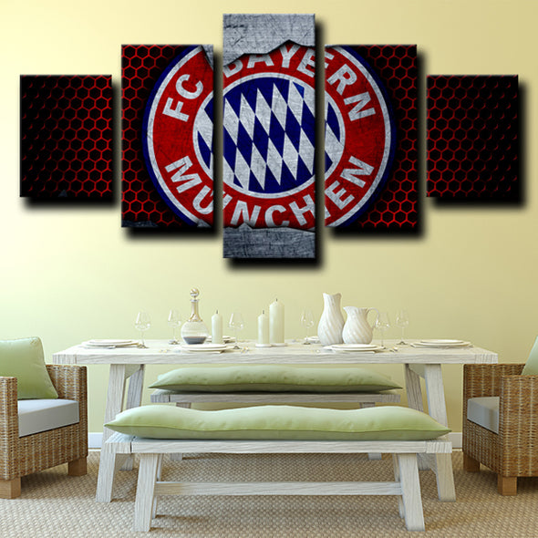 custom 5 piece canvas art prints Bayern Logo Emblem wall picture-1207 (4)
