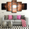 custom 5 piece canvas art prints Chicago Bears Logo wall picture-1206 (2)