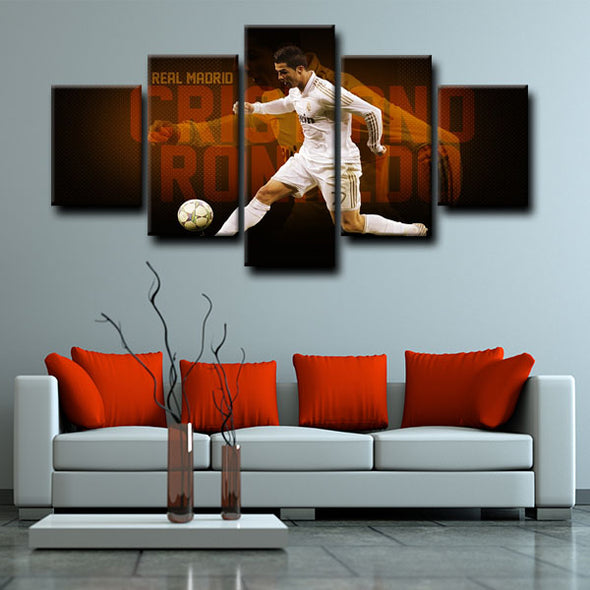 custom 5 piece canvas art prints Cristiano Ronaldo wall picture1219 (2)