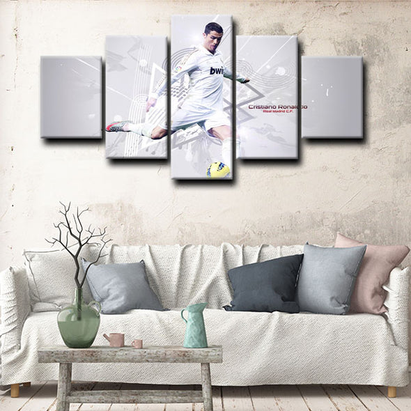 custom 5 piece canvas art prints Cristiano Ronaldo wall picture1220 (4)
