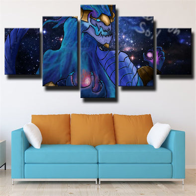 custom 5 piece canvas art prints League Legends Aurelion wall picture-1200 (1)