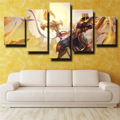 custom 5 piece canvas art prints League Legends Azir wall picture-1200 (1)