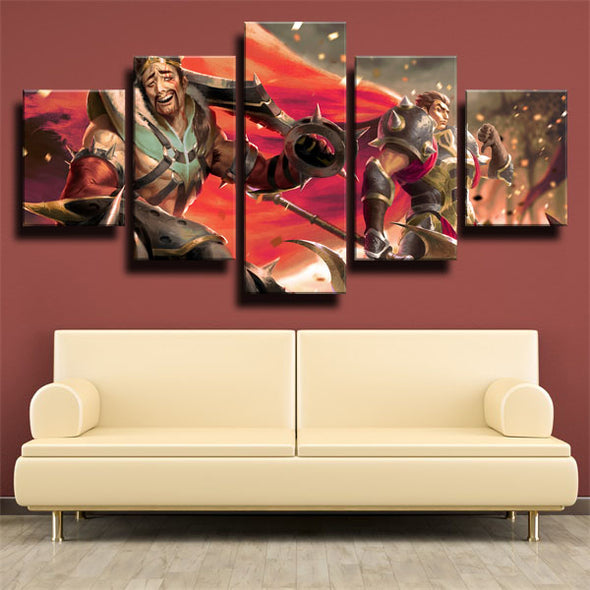 custom 5 piece canvas art prints League Legends Darius wall picture-1200 (3)