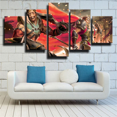 custom 5 piece canvas art prints League Legends Darius wall picture-1200 (1)