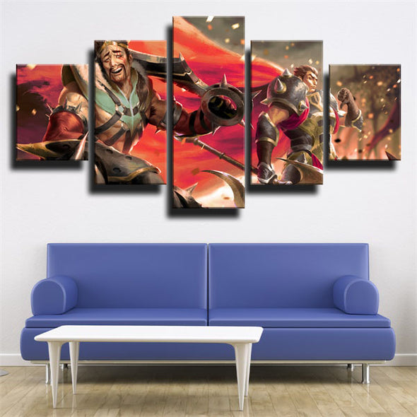 custom 5 piece canvas art prints League Legends Darius wall picture-1200 (2)