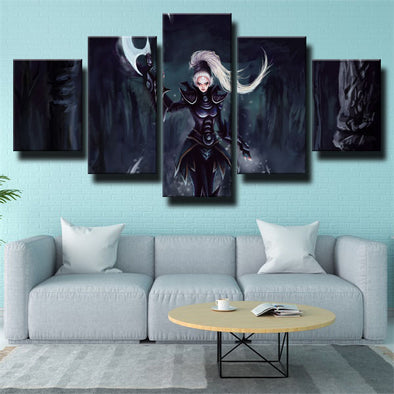 custom 5 piece canvas art prints League Legends Diana wall picture-1200 (1)