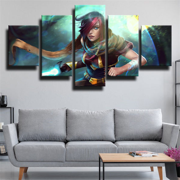 custom 5 piece canvas art prints League Of Legends Fiora wall picture-1200 (2)