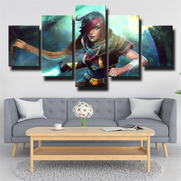 custom 5 piece canvas art prints League Of Legends Fiora wall picture-1200 (3)