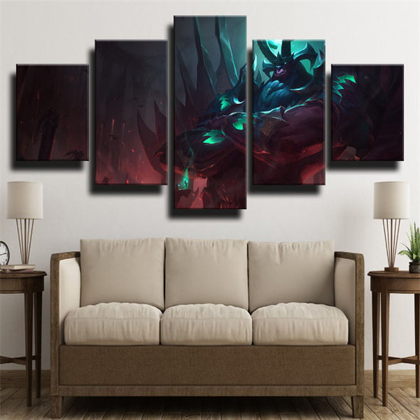custom 5 piece canvas art prints League Of Legends Galio wall picture-1200 (2)