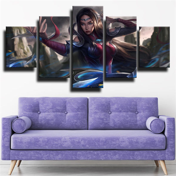 custom 5 piece canvas art prints League Of Legends Irelia wall picture-1200 (1)