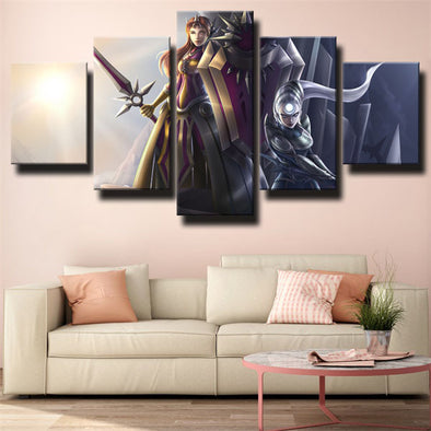 custom 5 piece canvas art prints League Of Legends Leona wall picture-1200 (1)