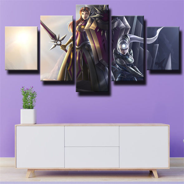custom 5 piece canvas art prints League Of Legends Leona wall picture-1200 (3)