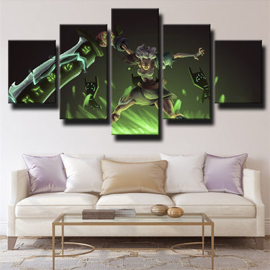 custom 5 piece canvas art prints League of Legends Riven wall picture-1200 (1)
