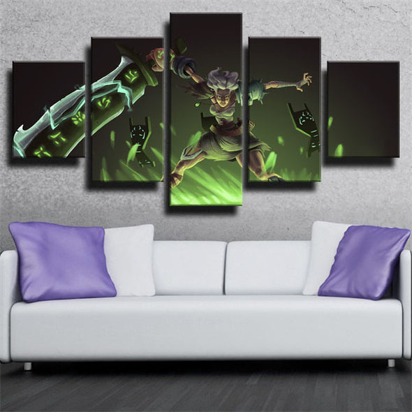 custom 5 piece canvas art prints League of Legends Riven wall picture-1200 (2)