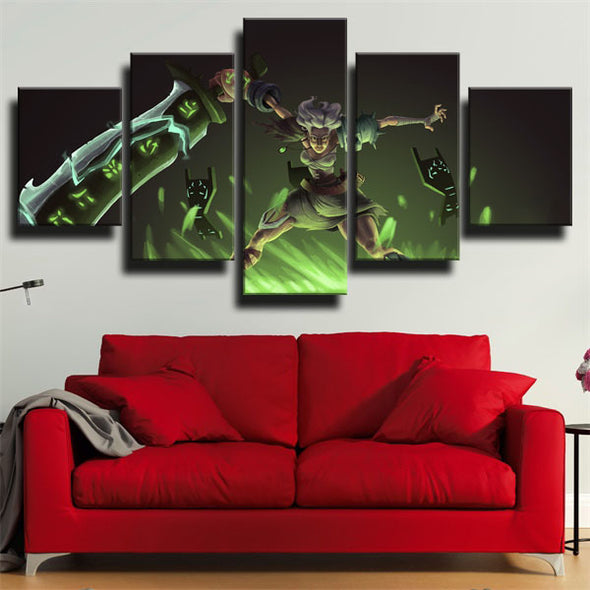 custom 5 piece canvas art prints League of Legends Riven wall picture-1200 (3)