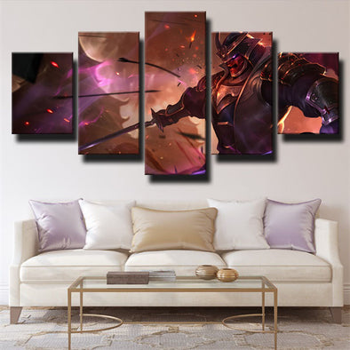 custom 5 piece canvas art prints League of Legends Shen wall picture-1200 (1)