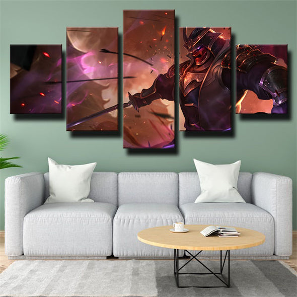 custom 5 piece canvas art prints League of Legends Shen wall picture-1200 (3)