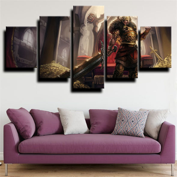 custom 5 piece canvas art prints League of Legends Tryndamere wall picture-1200 (1)