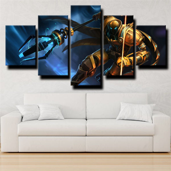custom 5 piece canvas art prints League of Legends Viktor wall picture-1200 (2)