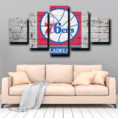 76ers Logo Emblem Red And White