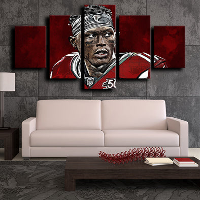 custom 5 piece canvas prints Atlanta Falcons Jones wall picture-1241 (1)