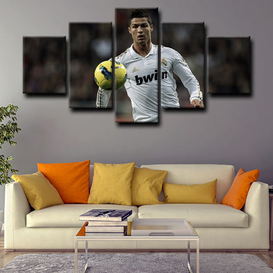 custom 5 piece canvas prints Cristiano Ronaldo live room decor1215 (1)