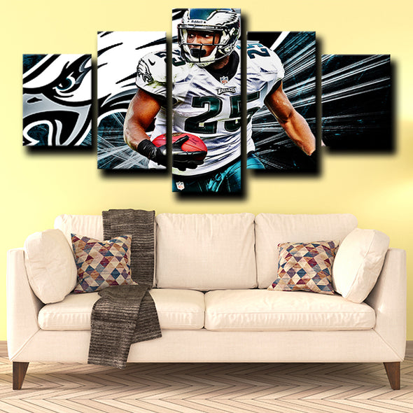 custom 5 piece canvas prints Eagles McCoy live room decor-1236 (3)