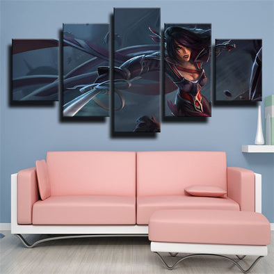 custom 5 piece canvas prints League Of Legends Fiora live room decor-1200 (1)