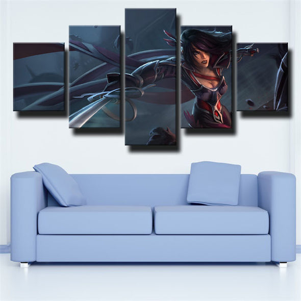 custom 5 piece canvas prints League Of Legends Fiora live room decor-1200 (2)