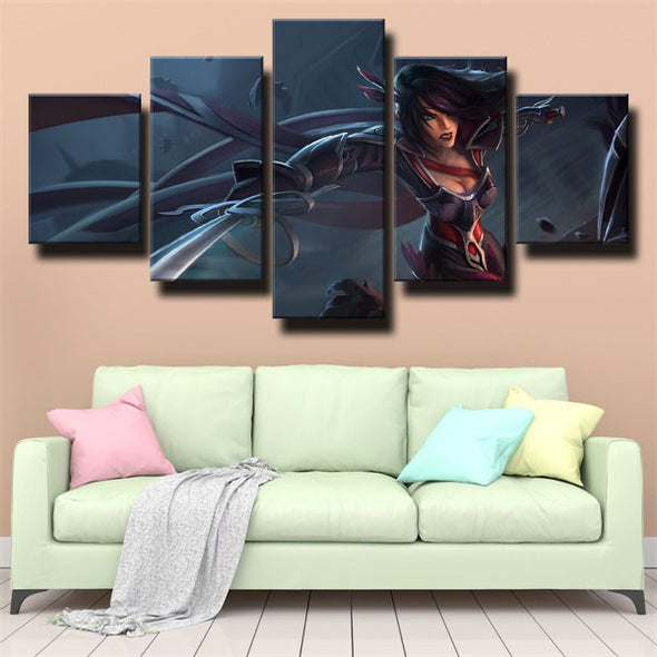 custom 5 piece canvas prints League Of Legends Fiora live room decor-1200 (3)