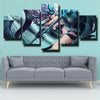 custom 5 piece canvas prints League Of Legends Janna live room decor-1200 (3)