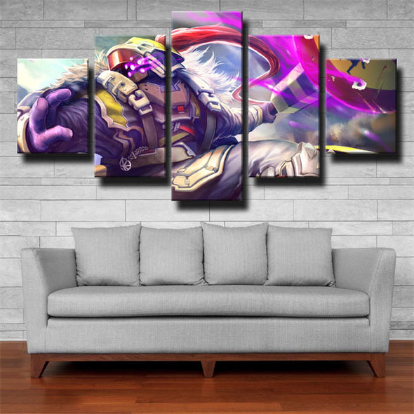 custom 5 piece canvas prints League Of Legends Jax live room decor-1200 (1)