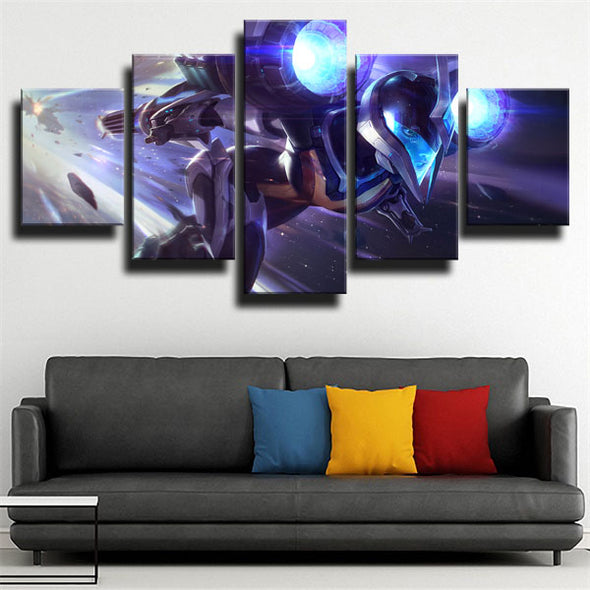 custom 5 piece canvas prints League Of Legends Kai'sa live room decor-1200 (1)