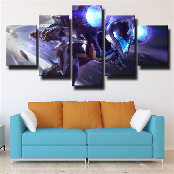 custom 5 piece canvas prints League Of Legends Kai'sa live room decor-1200 (2)