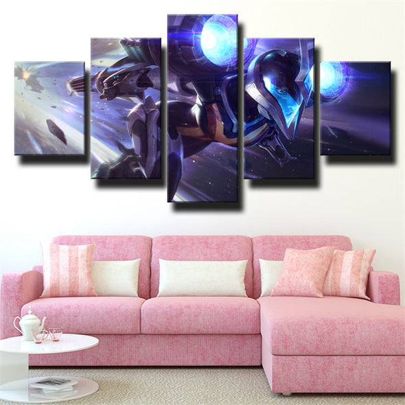 custom 5 piece canvas prints League Of Legends Kai'sa live room decor-1200 (3)