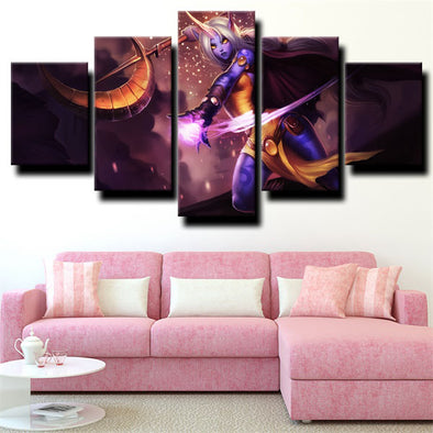custom 5 piece canvas prints League of Legends Soraka live room decor-1200 (1)