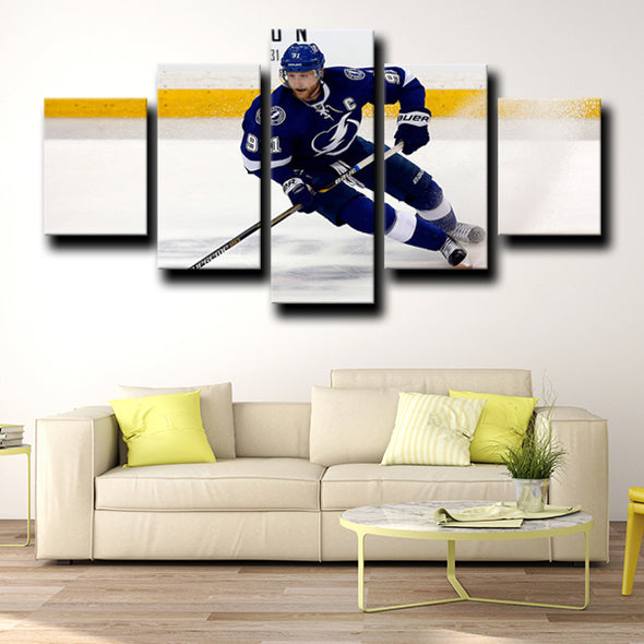 custom 5 piece canvas prints Tampa Bay Lightning Stamkos wall picture-1228 (4)