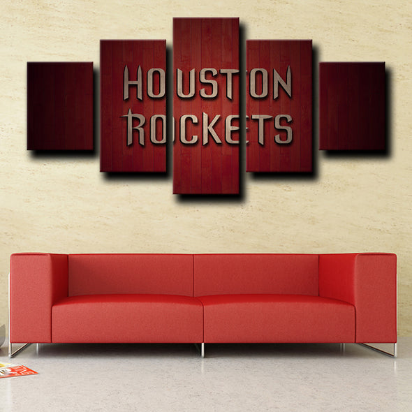custom 5 piece canvas prints houston rockets live room decor-1208 (2)