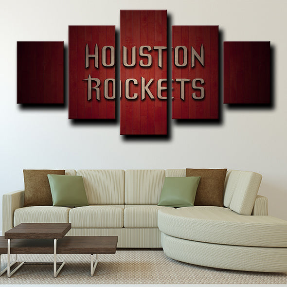 custom 5 piece canvas prints houston rockets live room decor-1208 (3)